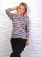 кофта в різнокольорову смужку з написом на грудях. Арт.2014