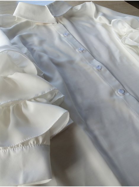 Нарядная блуза с воланами на рукавах. Арт.2594