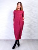 Стильна сукня-міді з оригінальними розрізами на рукавах. Арт.2509
