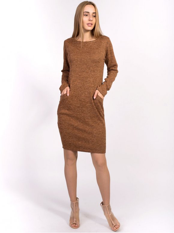 Трикотажна сукня з кишенями. Арт.2130