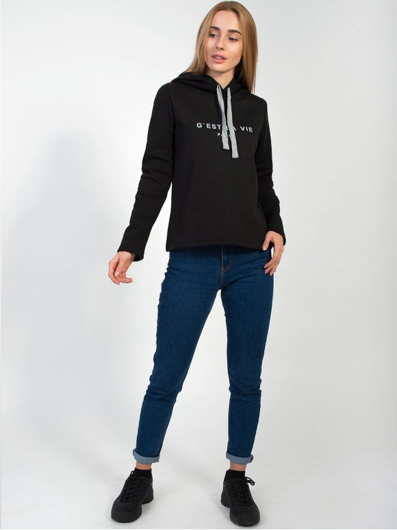 Толстовка с капюшоном и надписью 2852