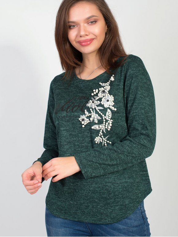 Кофта з перлинами і надписом 2855