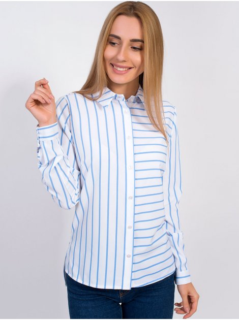 Стильна блуза в смужку 2862