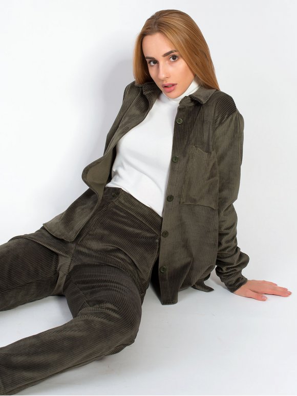 Вельветовый костюм с брюками 2849