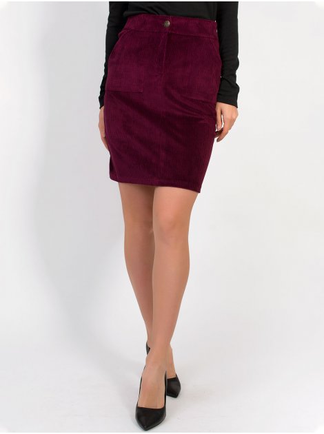 Вельветовая юбка с карманами 2866