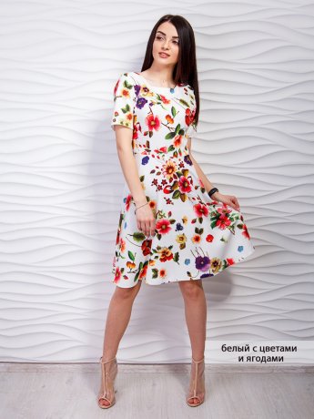Легкое платье с цветочным принтом. Арт.2297