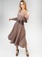 Платье с разрезами на рукавах и поясом 2920