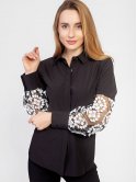 Блуза с кружевными рукавами 2934