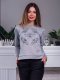 Стильна кофта з принтом і стразами. Арт.2434