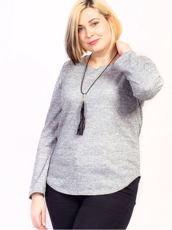 Мягкая кофта size+ с кулоном. Арт.2605 Мягкая кофта size+ с кулоном. Арт.2605