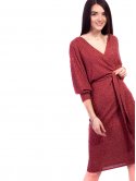 Жіночна сукня з фактурної тканини, доповнена стильним поясом. Арт.2635