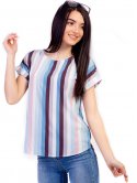 Легка блуза у вертикальну смужку 2699