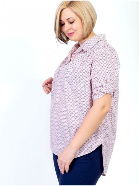 Стильная блуза size+ с удлинённой спинкой 2682