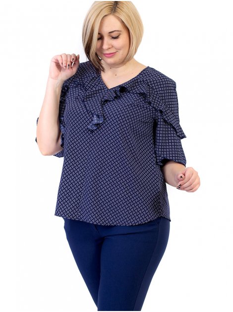 Оригинальная блуза size+ с рюшами 2673