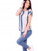 Легкая блуза в вертикальную полоску 2699