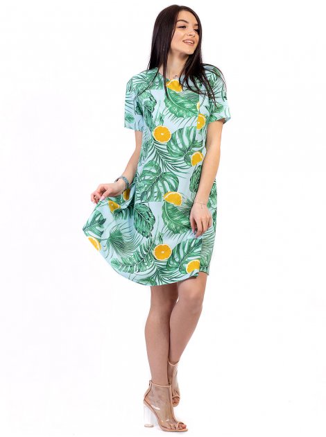 Жіночна сукня з тропічним принтом 2721