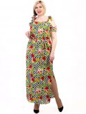 Платье size+ с трендовым тропическим принтом 2701