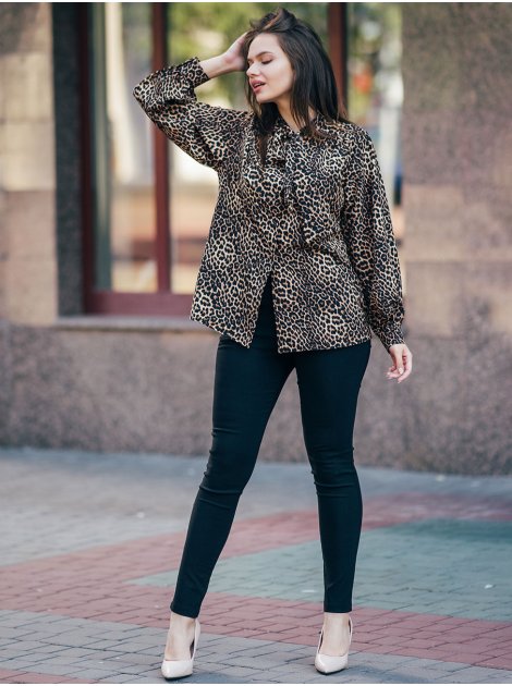 Стильная леопардовая блуза 2778