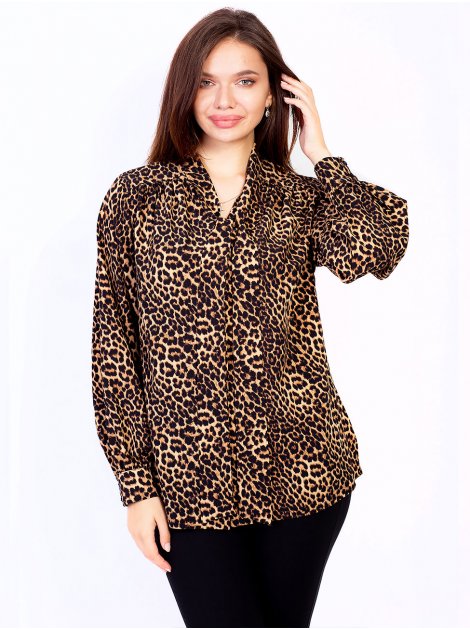 Стильная леопардовая блуза 2778