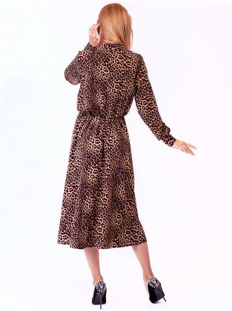 Воздушное платье в леопардовый принт 2782