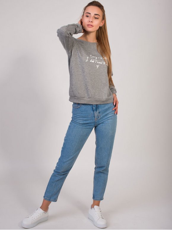 Стильный джемпер с надписью 2816