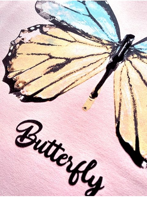 Кофта с принтом "Butterfly", рукав 3,4. Арт.2219