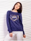 Трикотажний светр з блискучим принтом. Арт.2144
