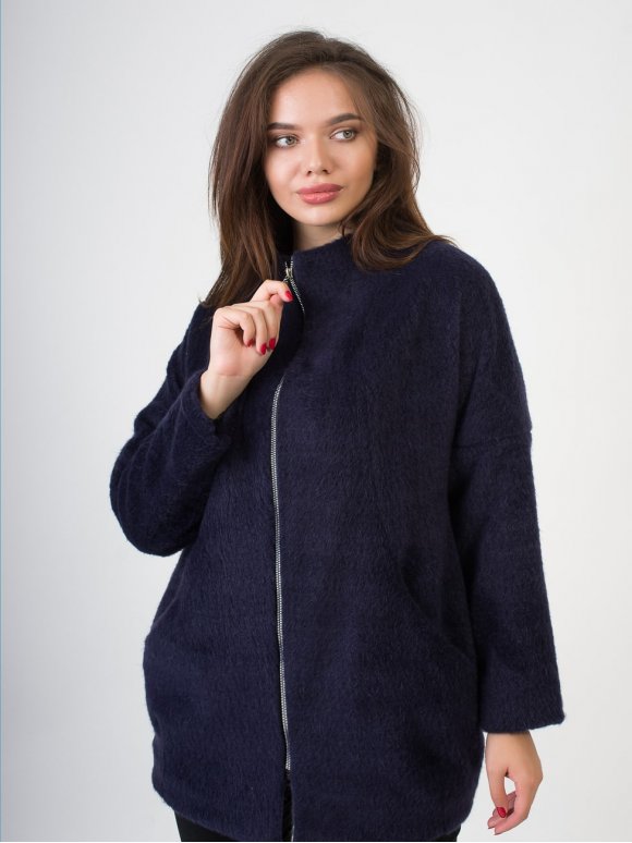 Шерстяное пальто на замке 2768