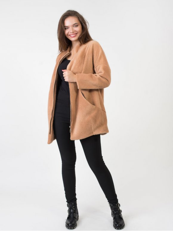 Шерстяне пальто на блискавці 2768