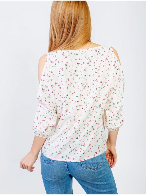 Лёгкая блуза в цветочный принт 2956