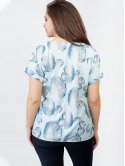 Яркая блуза size+ с коротким рукавом 2967