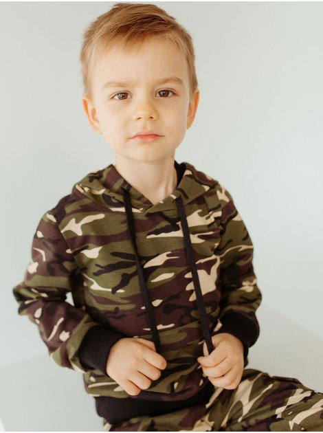 Детский спортивный костюм милитари с капюшоном 10000