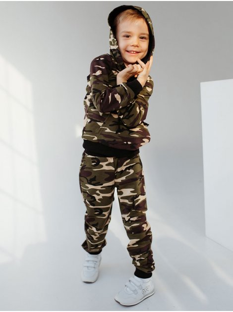 Детский спортивный костюм милитари с капюшоном 10000