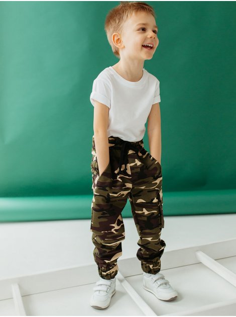 Дитячі камуфляжні брюки карго 10002