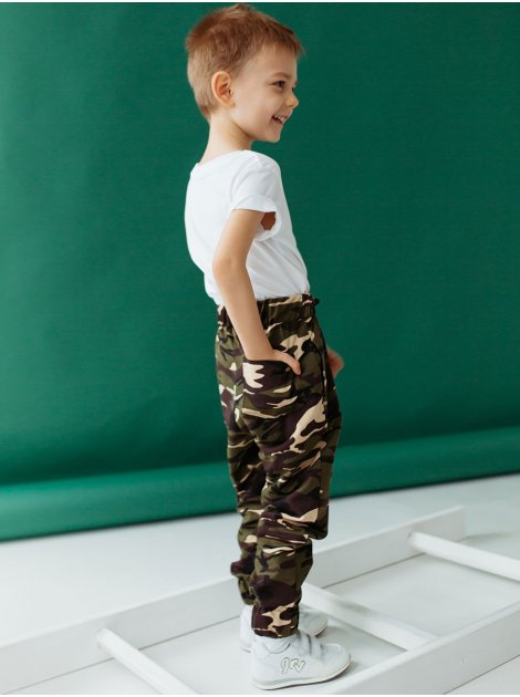 Детские камуфляжные брюки карго 10002