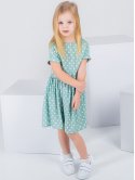 Летнее детское платье в горошек 10021