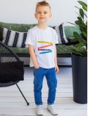 Дитяча футболка з різнобарвним принтом 10027