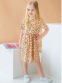 Детское платье в горошек с карманами 10037