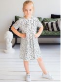 Дитяча сукня в горошок з кишеньками 10037