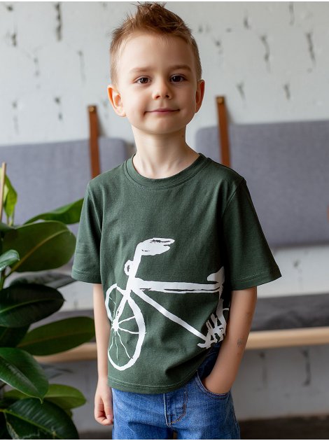 Дитяча футболка з принтом "велосипед" 10023
