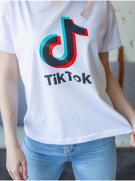 Трендовая футболка с логотипом "TikTok" 3010