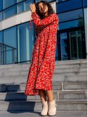 Сукня-міді вільного силуету в дрібний квітковий принт 3090