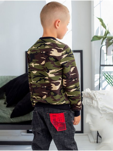 Детский камуфляжный свитшот с принтом 10056