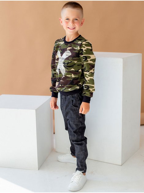 Детский камуфляжный свитшот с принтом 10056