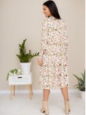 Легка сукня-міді з тканини в квітковий принт 3182