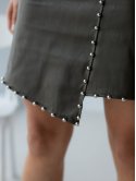 Оригинальная асимметричная юбка с жемчугом. Арт.2620