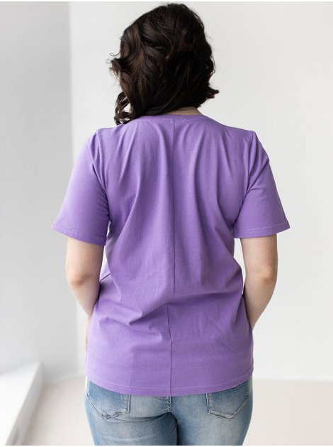 Женская футболка size+ с принтом "вільна" 3444