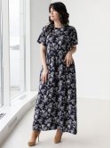 Красивое длинное платье size+ в цветочный принт 3224