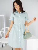 Стильна сукня-сорочка в горошок 3246