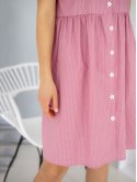 Стильное платье-рубашка в горошек 3246